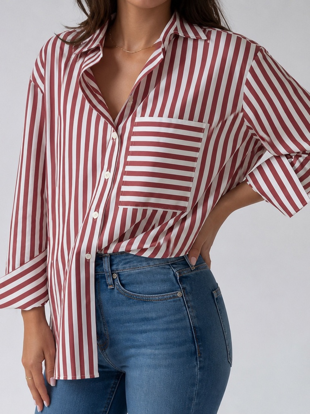 AYR The Deep End Striped Shirt Red White Summer Coastal Medium